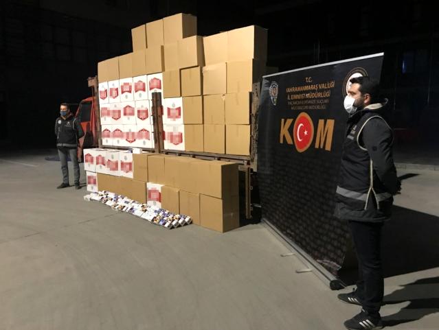 Kahramanmaraş’ta 2 milyon adet kaçak makaron ele geçirildi