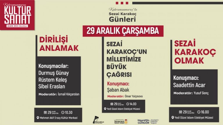 Sezai Karakoç Günleri Başlıyor!