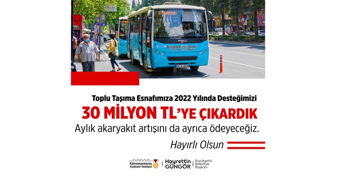 Kahramanmaraş Büyükşehir Belediyesin’ den esnafa büyük Jest