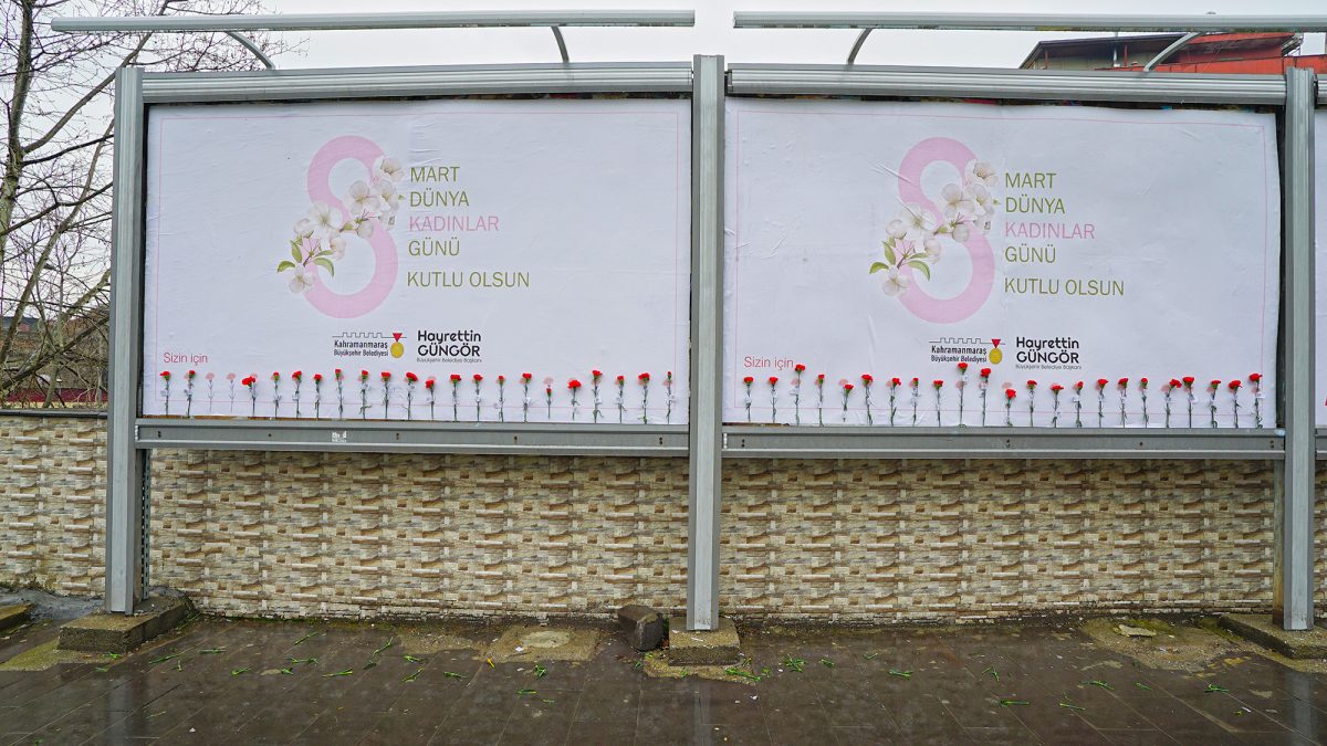 Kadınlar Gününde Şehir Karanfillerle donatıldı