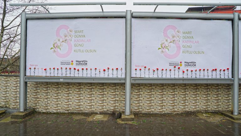 Kadınlar Gününde Şehir Karanfillerle donatıldı