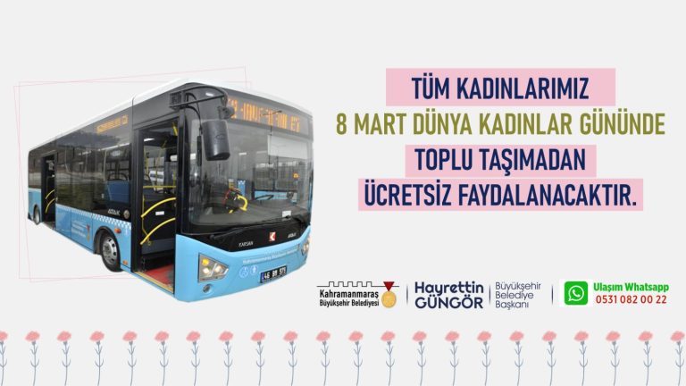 Toplu Taşıma Bugün Kadınlara Ücretsiz￼