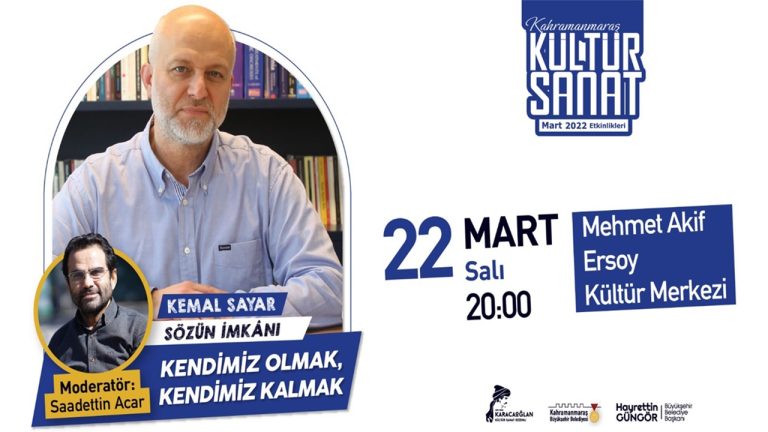 Kemal Sayar’la Söyleşi gerçekleştirilecek