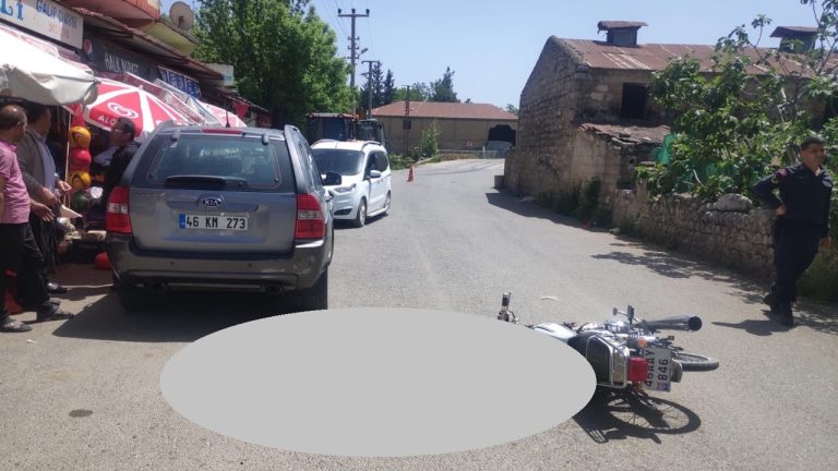 Kahramanmaraş’ta kontrolden çıkan motosiklet sürücüsü yaralandı!