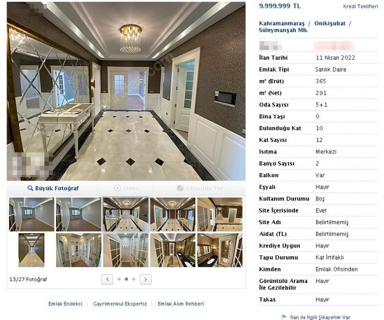 Kahramanmaraş’ta ev fiyatları dudak uçuklattı!