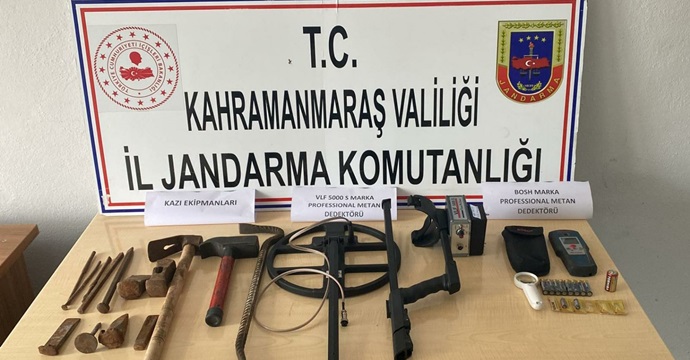 Kahramanmaraş’ta kaçak kazı yapan 2 şüpheli suçüstü yakalandı!