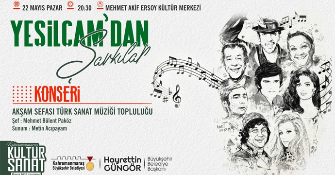 Yeşilçam’dan Şarkılar Konseri Müzikseverlerle Buluşacak