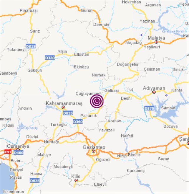 Pazarcık’da deprem meydana geldi!
