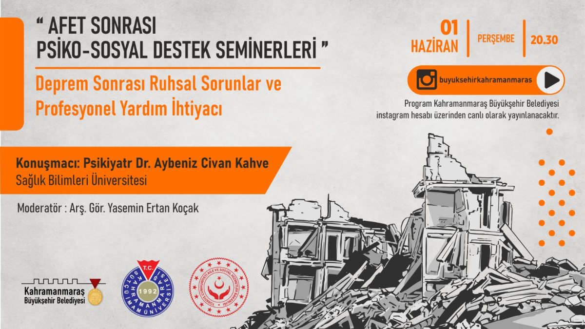 Psikiyatrist Dr. Kahve, Deprem Sonrası<br>Ruhsal Sorunlarla Başa Çıkmayı Anlatacak