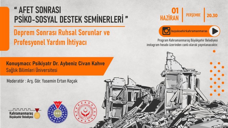 Psikiyatrist Dr. Kahve, Deprem Sonrası<br>Ruhsal Sorunlarla Başa Çıkmayı Anlatacak