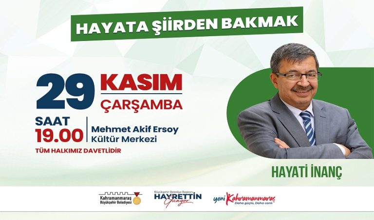 Yazar Hayati İnanç, Okurlarıyla Bir Araya Gelecek