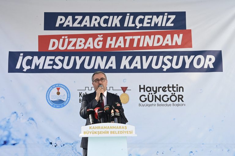 Pazarcık’ın İçmesuyu Sorununu Çözüme Kavuşturacak Proje Hızla Yükseliyor