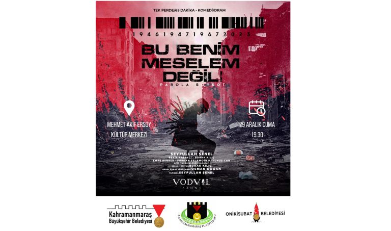 Filistin’i Konu Alan Tiyatro Gösterisi Bu Akşam İzleyici Karşısına Çıkacak