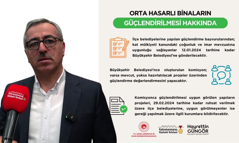 Orta Hasarlı Binaların Güçlendirilme Süreci Başladı!