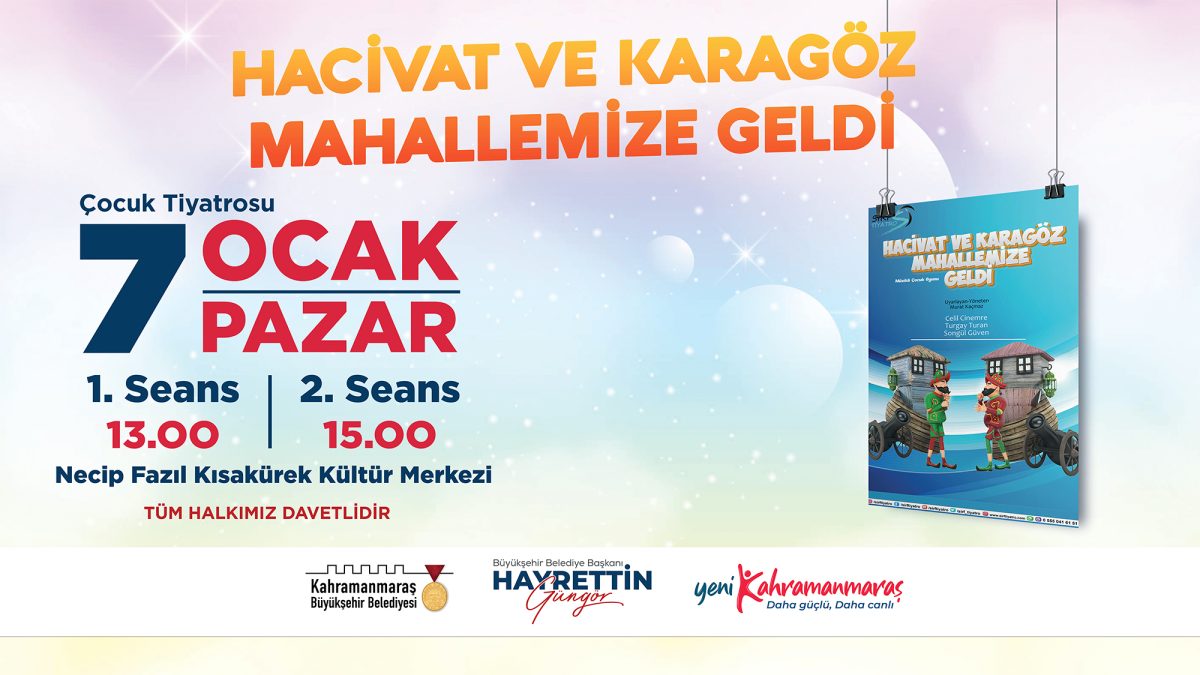 Hacivat ve Karagöz, Eğlendirmeye ve Öğretmeye Kahramanmaraş’a Geliyor