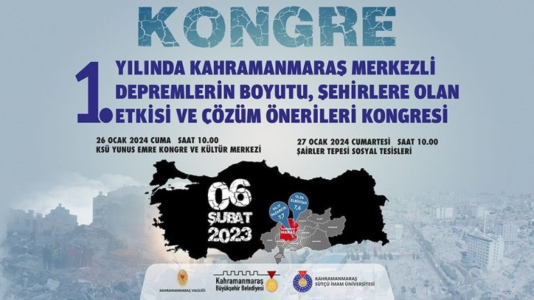 Asrın Felaketinin Şehirlere Olan Etkisi ve Çözüm Önerileri Kahramanmaraş’ta Konuşulacak