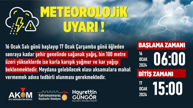 Vatandaşlar Sağanak Yağışlara Karşı Uyarıldı!