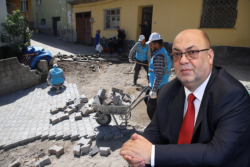 Dulkadiroğlu’ndan Turan Mahallesinde Parke Çalışması