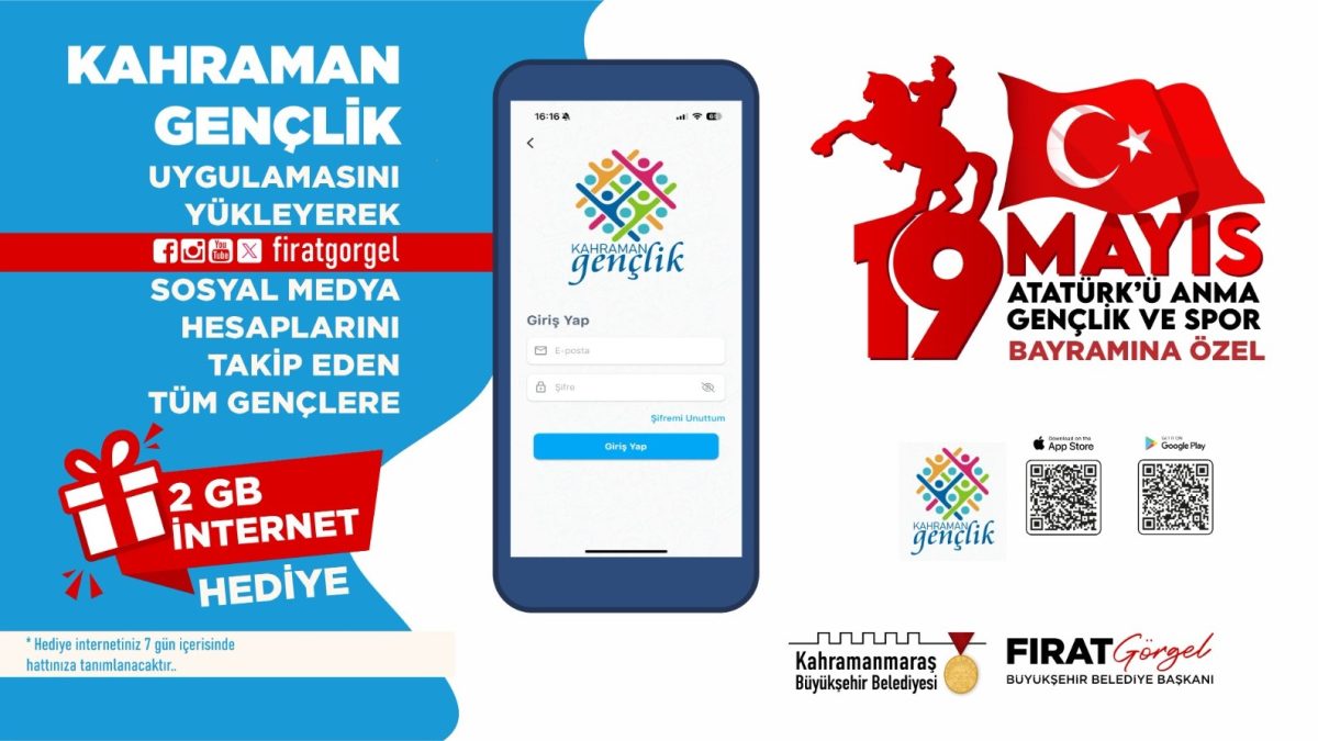 Büyükşehir’den 19 Mayıs’ta Gençlere İnternet Hediyesi