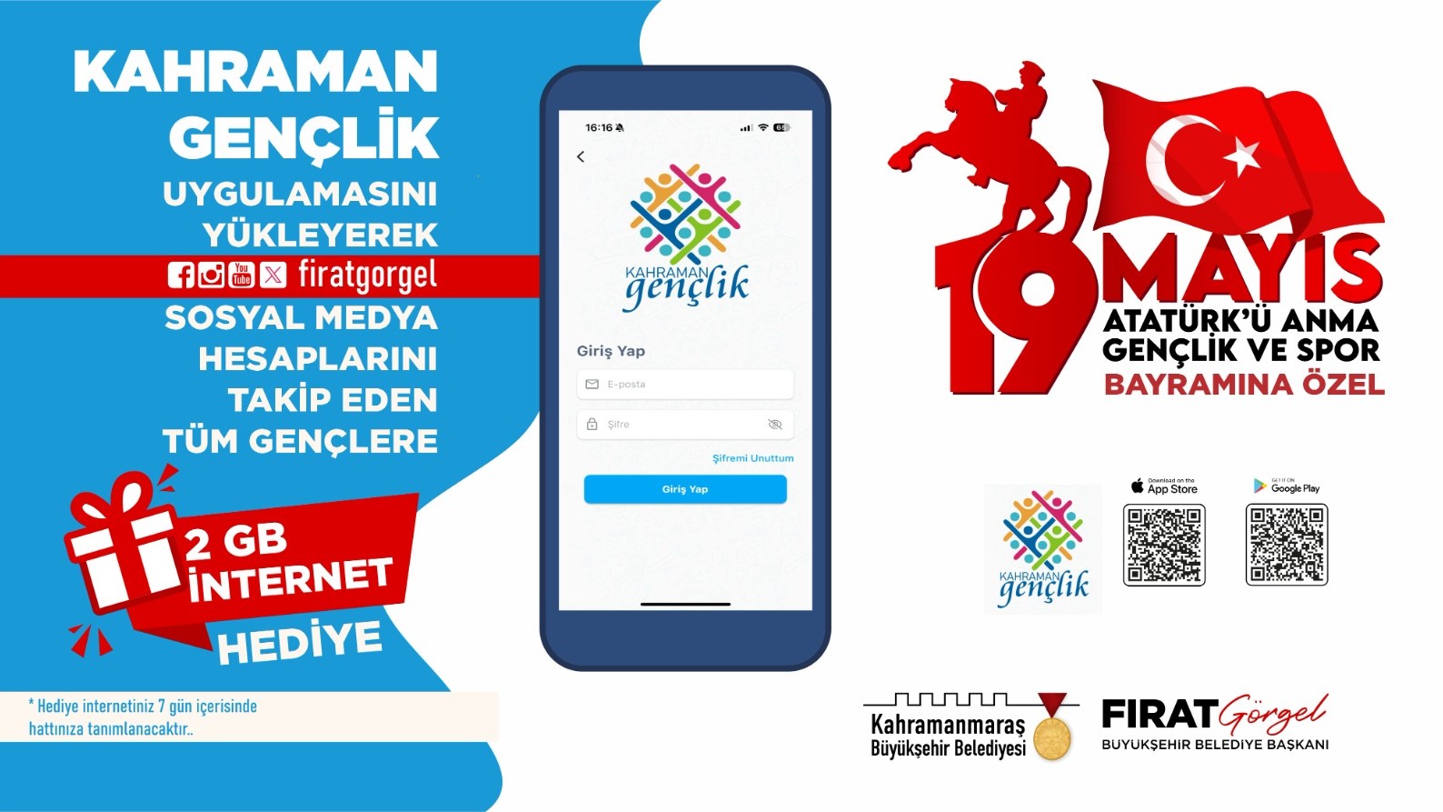 Büyükşehir’den 19 Mayıs’ta Gençlere İnternet Hediyesi