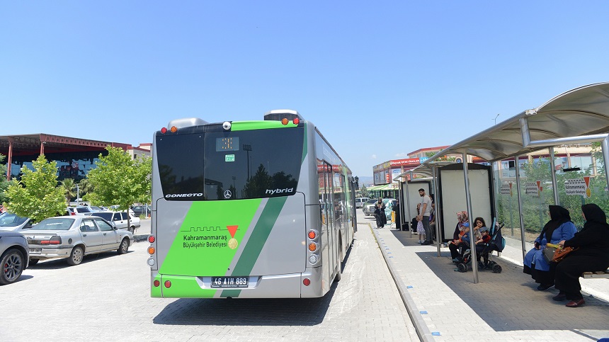 Kahramanmaraş’ın İlk Hibrit Otobüsleri Yollarda