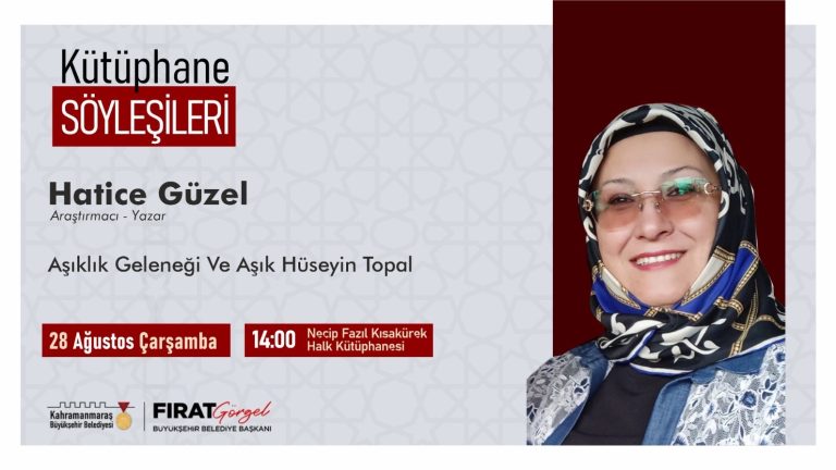 Kütüphane Söyleşileri’nin Konuğu Yazar Hatice Güzel Olacak!