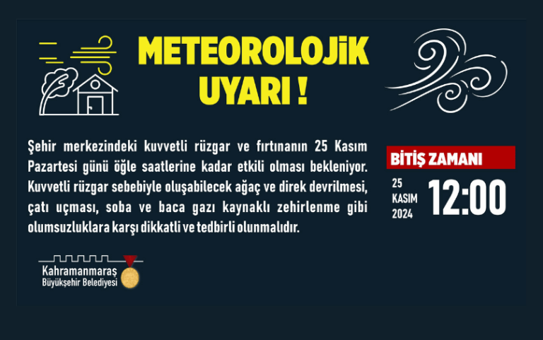 Kuvvetli Fırtına Pazartesi Günü Öğle Saatlerine Kadar Devam Edecek