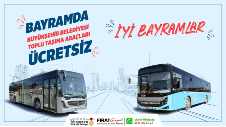 Belediye Otobüsleri Bayramda Ücretsiz Ulaşım Hizmeti Verecek!