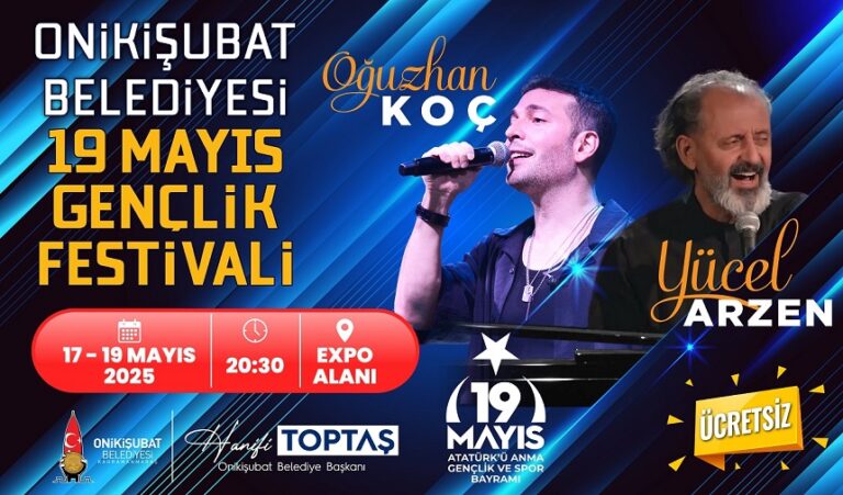 Onikişubat Gençlik Festivali, Oğuzhan Koç konseriyle başlıyor!