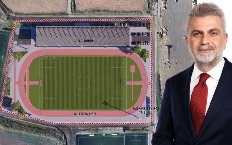 Yeni Futbol Sahasının Yapımı Büyük Bir Hızla Sürüyor
