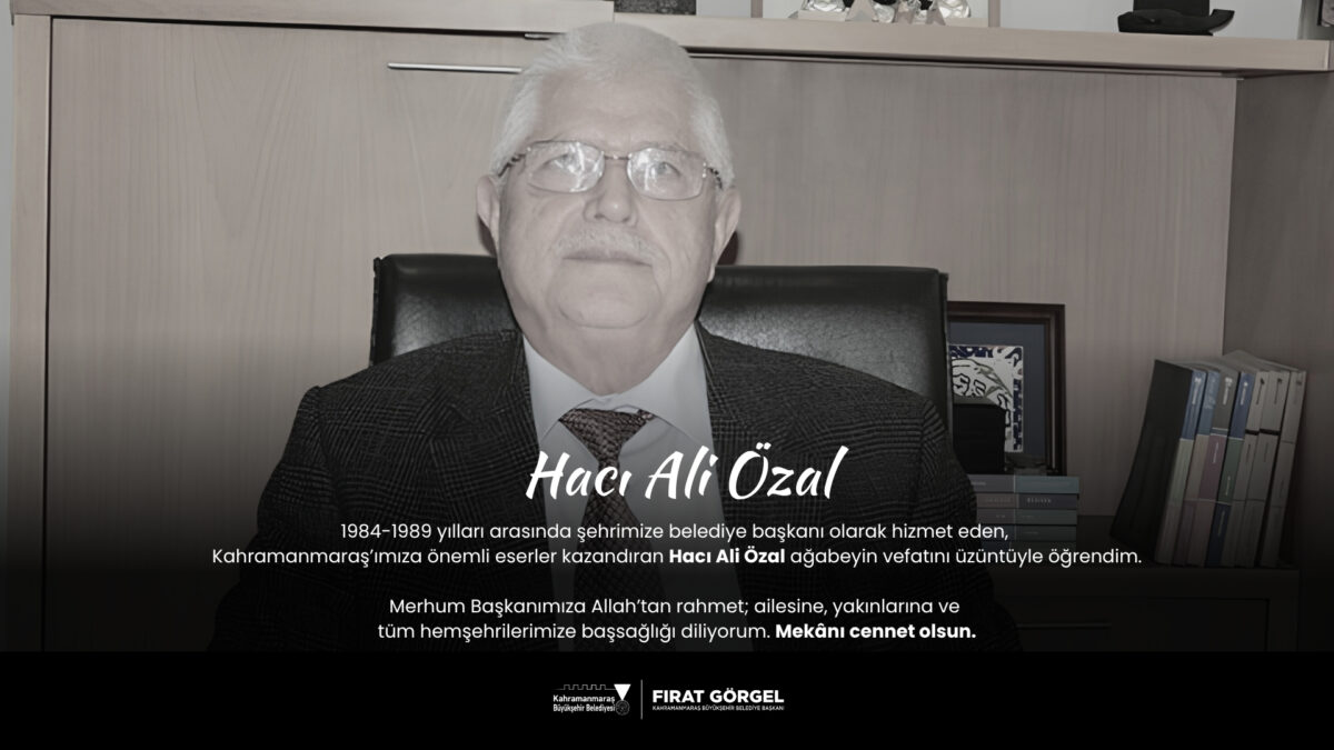 Başkan Görgel’den Hacı Ali Özal İçin Taziye Mesajı