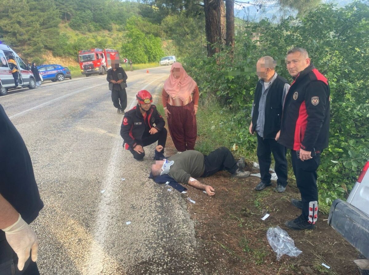 Kahramanmaraş Andırın yolunda feci kaza! 1 kişi ağır yaralı