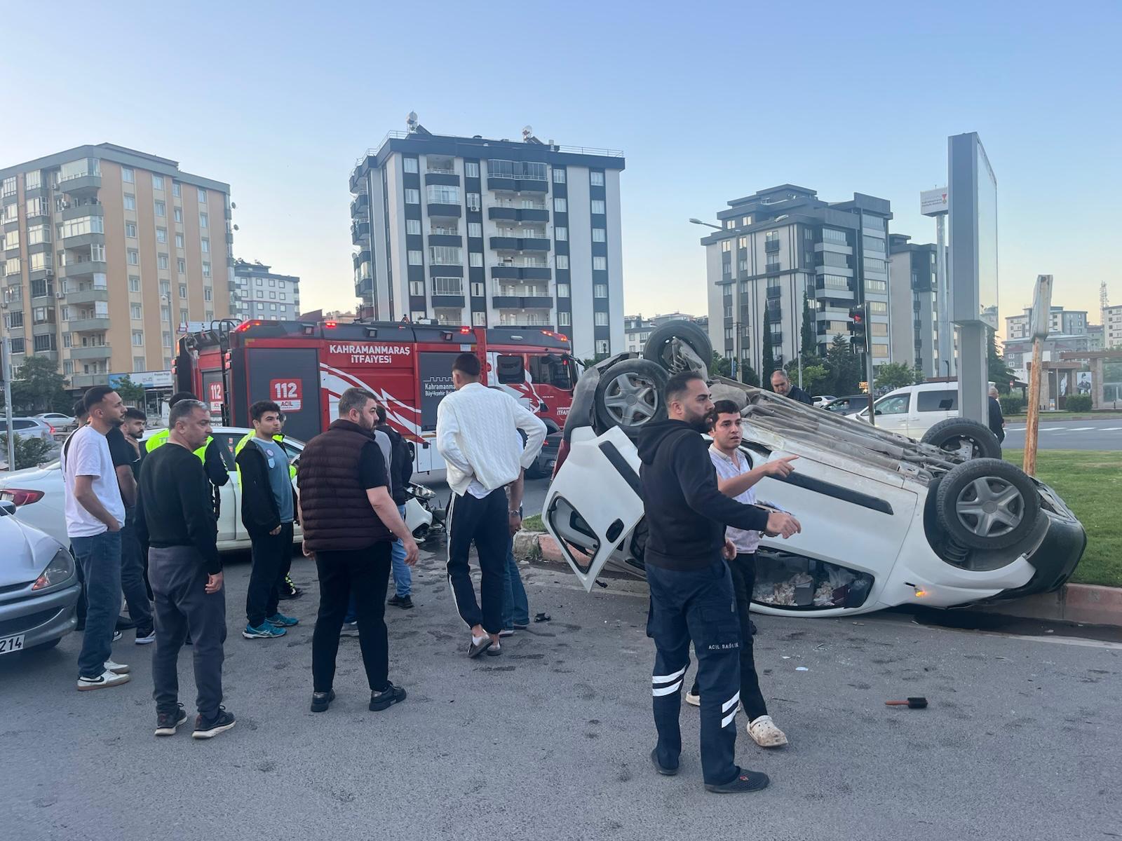 Kahramanmaraş’ta 12 saatte 4 kaza! 10 kişi hastanelik oldu