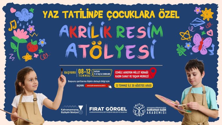 Büyükşehir’den Çocuklara Yaz Hediyesi; Akrilik Resim Atölyesi Başlıyor