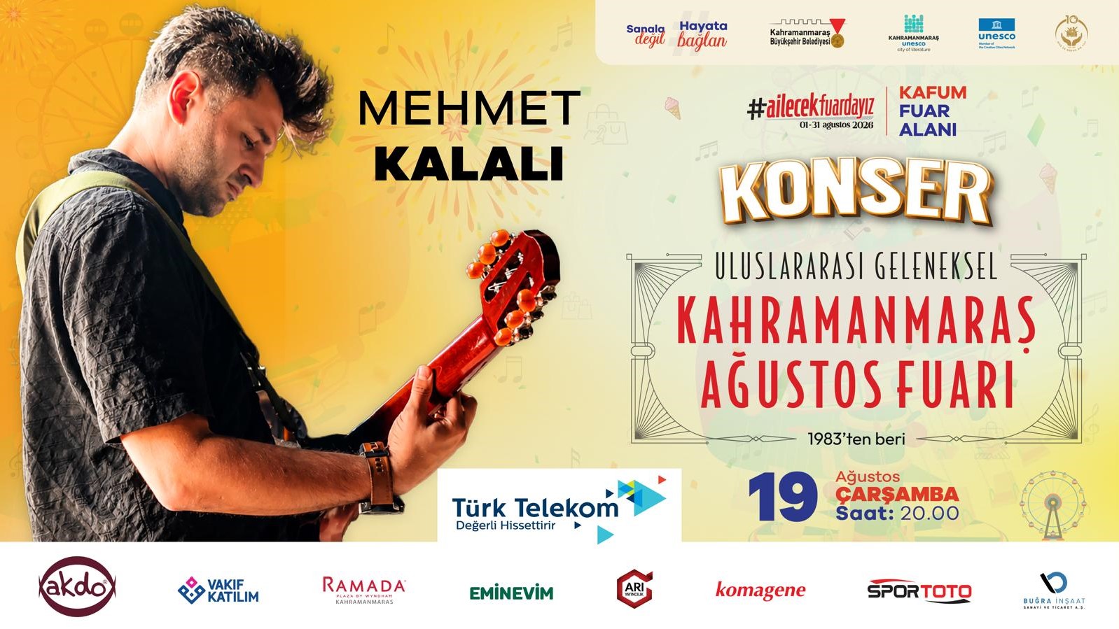 Ağustos Fuarı’nda 19 Ağustos’ta Müzik Ziyafeti Yaşanacak