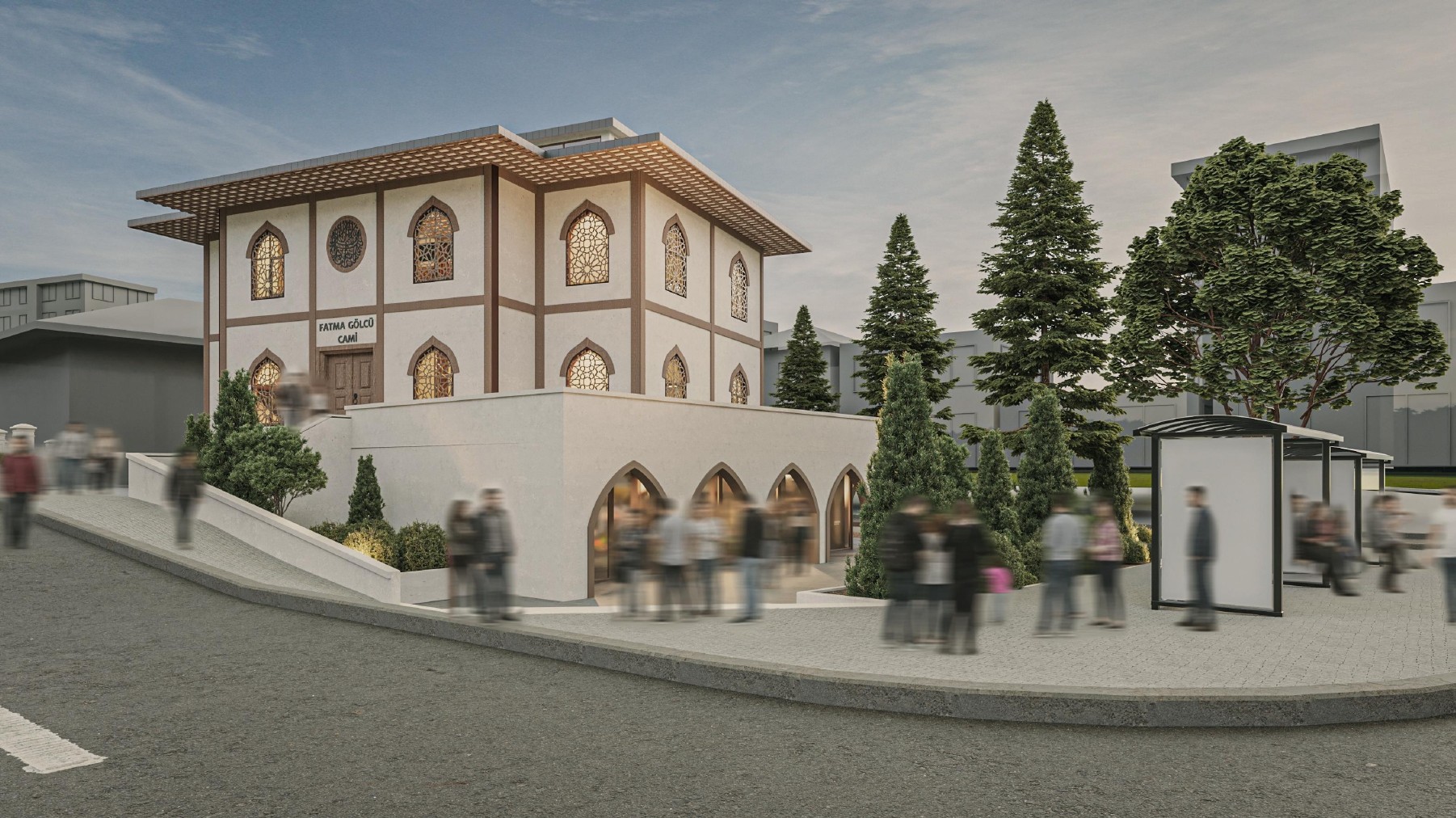 Depremde Hasar Alarak Yıkılan Fatma Gölcü Camii, Hızla Yükseliyor