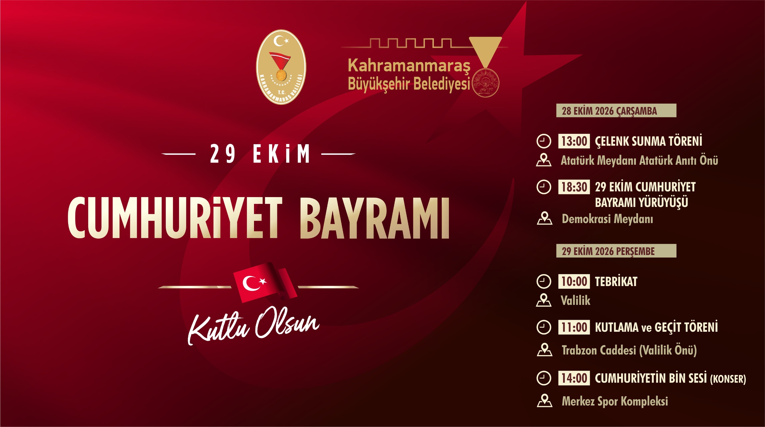 Cumhuriyet’in 103’üncü Yılı Büyük Bir Coşkuyla Kutlanacak