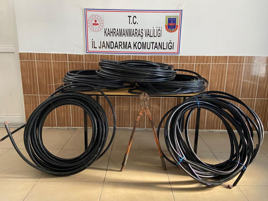 Kahramanmaraş’ta kablo hırsızları tutuklandı