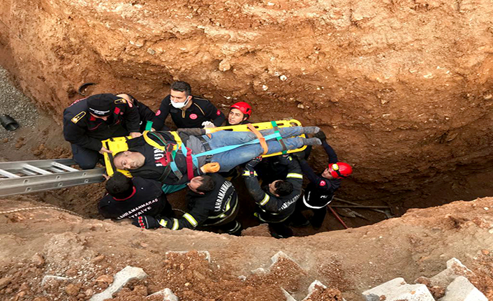 Kahramanmaraş’ta göçük altında kalan kişi ağır yaralandı