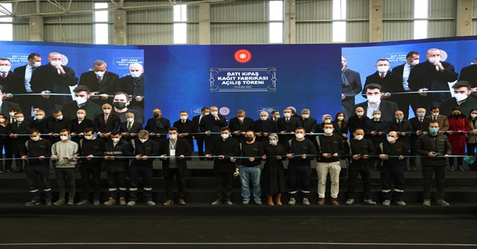 Kahramanmaraş  batı Kipaş Kâğıt fabrikasının açılışına yoğun ilgi