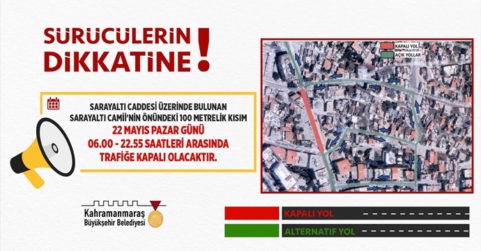 Sürücüler Alternatif Güzergâhlara Yönlendirildi