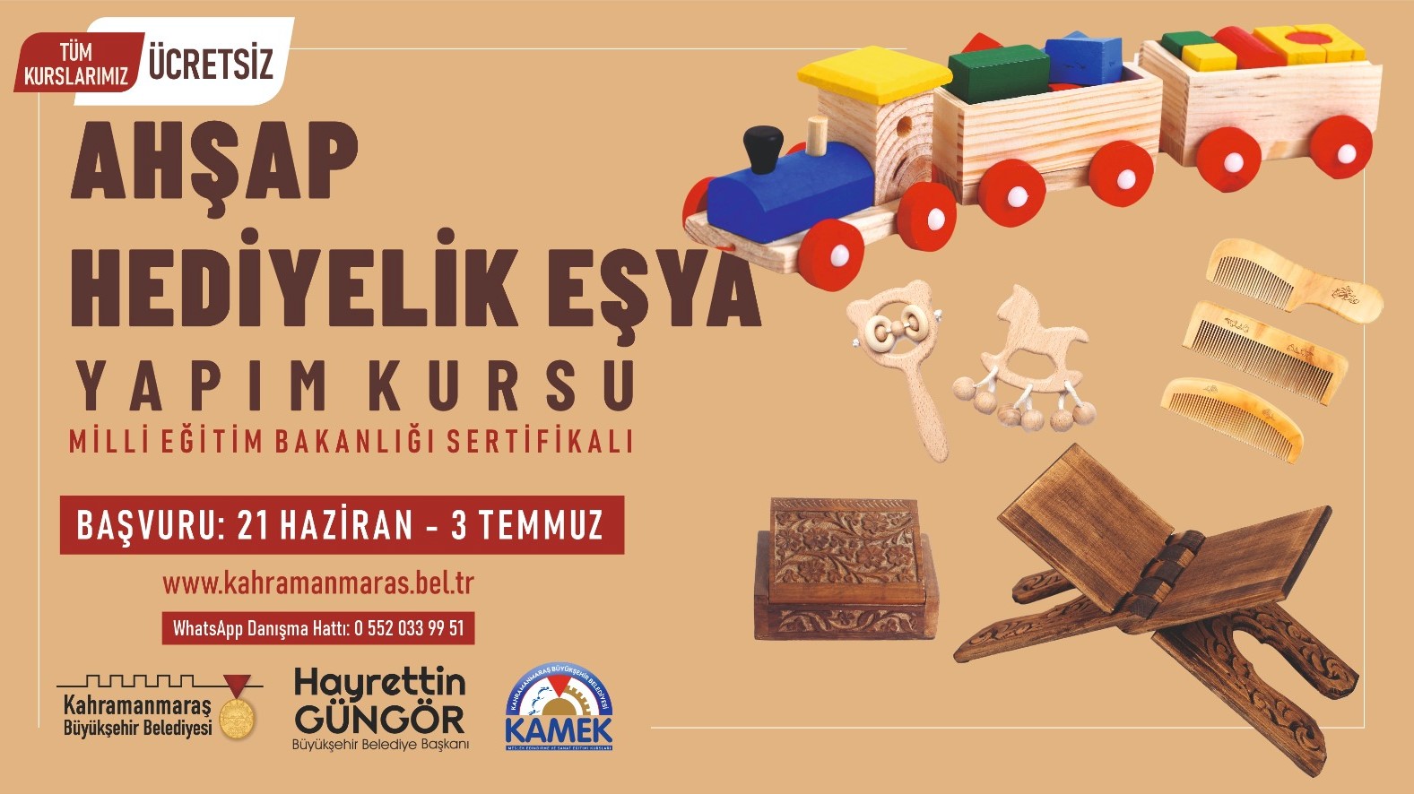 Büyükşehir’in Ahşap Hediyelik Eşya Yapım<br>Kursu’nda Yeni Dönem Kayıtları Başladı!