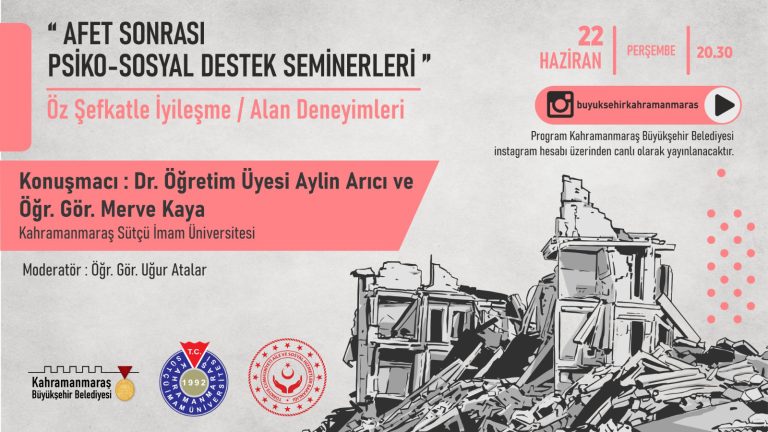 Psiko-Sosyal Destek Seminerleri ‘Öz<br>Şefkatle İyileşme’yle Devam Edecek