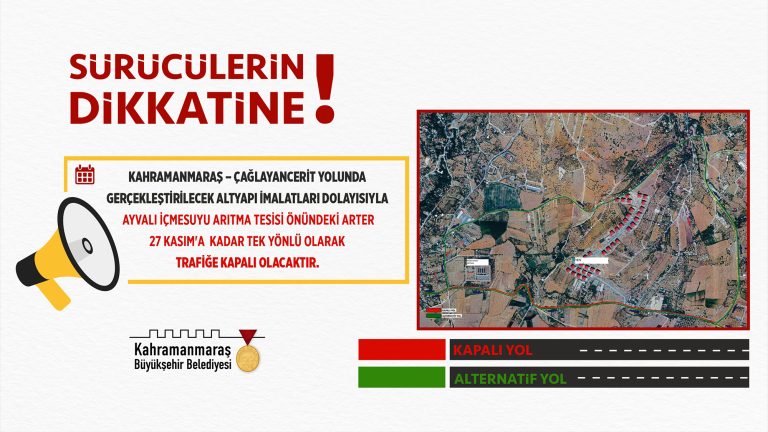 Büyükşehir’den Alternatif Güzergâh Uyarısı!