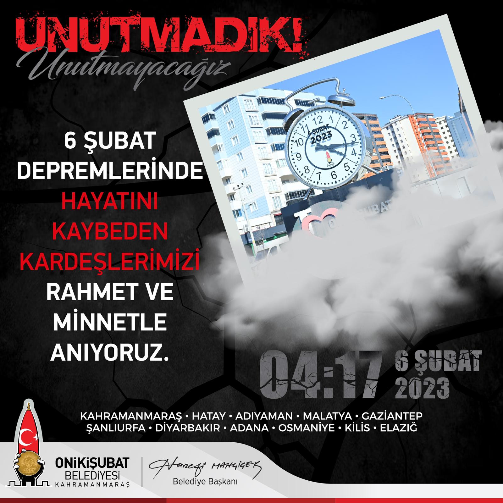 Başkan Mahçiçek; Kaybettiklerimizin acısı hala yüreğimizde, hafızalarımız dün gibi taze