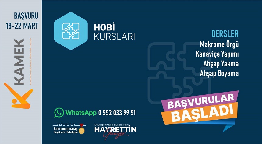 KAMEK’in Yeni Atölyeleri Katılımcılarını Bekliyor