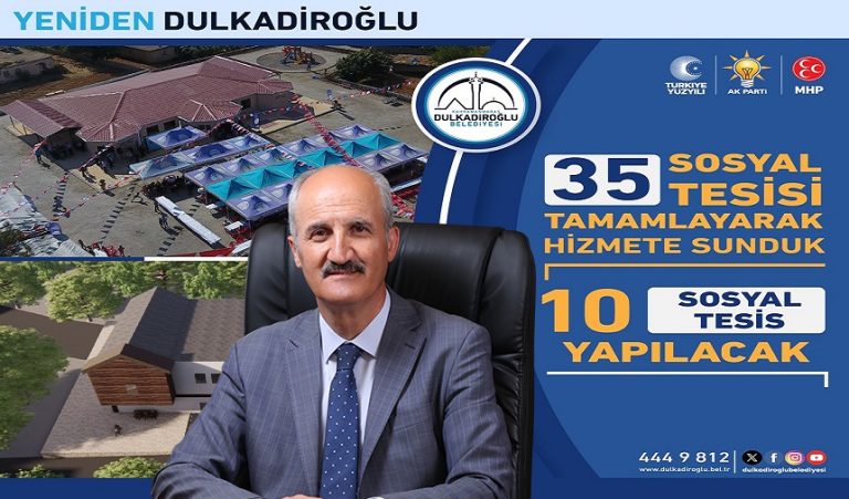 Dulkadiroğlu’na 10 Adet Yeni Sosyal Tesis