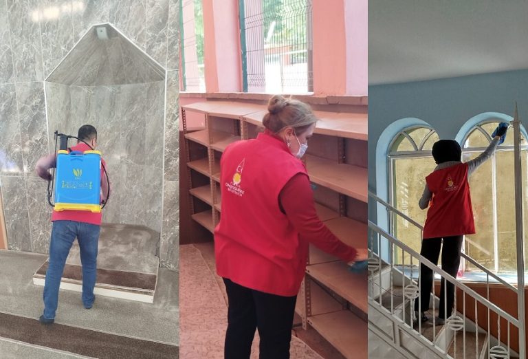 Onikişubat Belediyesi’nden camilerde temizlik ve dezenfekte çalışması