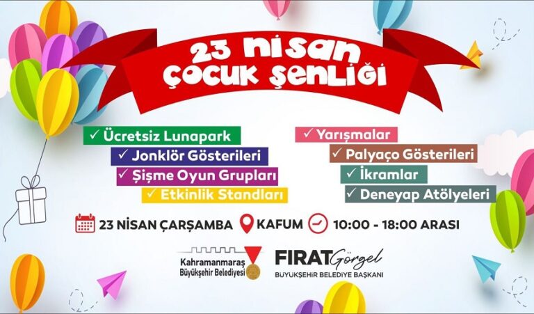 Haydi Çocuklar, Büyükşehir’in 23 Nisan Şenliği Sizi Bekliyor!