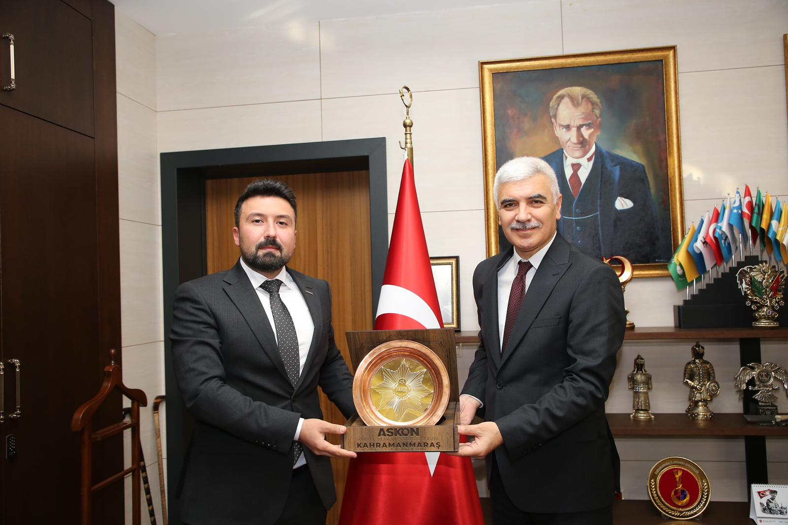 ASKON Kahramanmaraş Şube Başkanı Abdullah Eskalen’den İl Emniyet Müdürü Hasan Yiğit’e Hayırlı Olsun Ziyareti